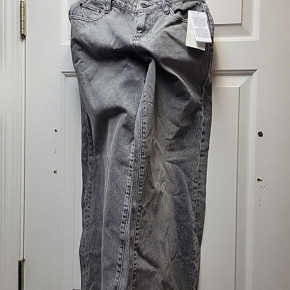 Guess Women's Mid-Rise Sexy Palazzo Shimmer Gray Jeans 25W x 30L - NEW - Picture 9 of 12